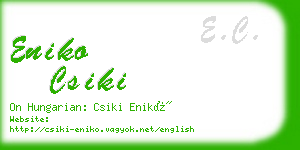 eniko csiki business card